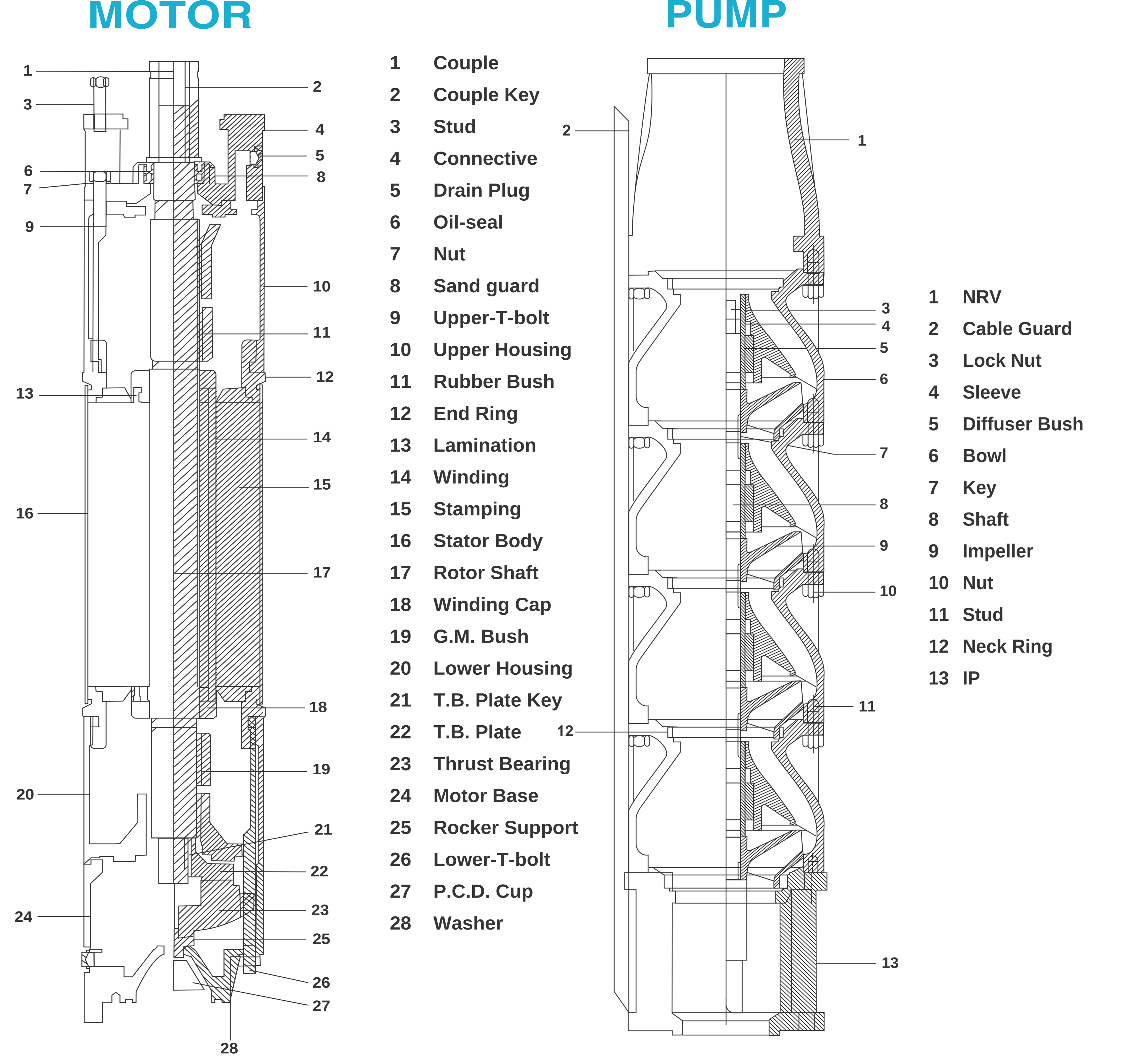 consttuction Pump and motor